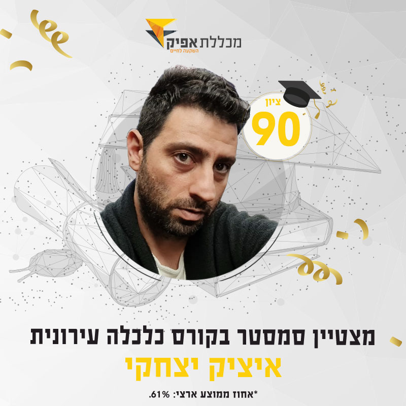 איציק יצחקי, סטודנט מצטיין