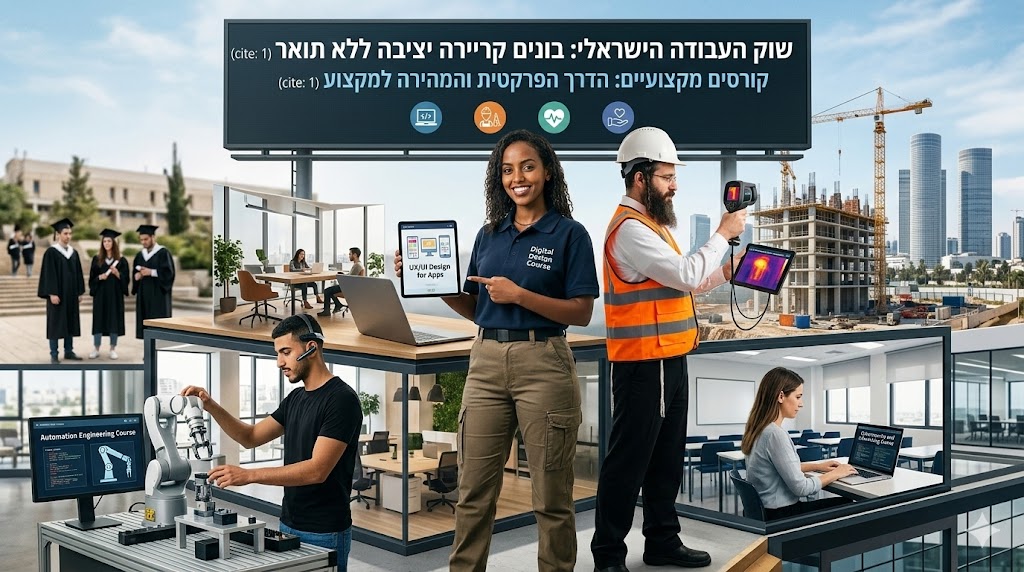 קורסים מקצועיים בישראל: המדריך המלא לבחירת קורס שמוביל לקריירה