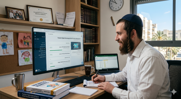 ללמוד ולהרוויח בלי לוותר על שום דבר: עולם הקורסים האונליין לחרדים