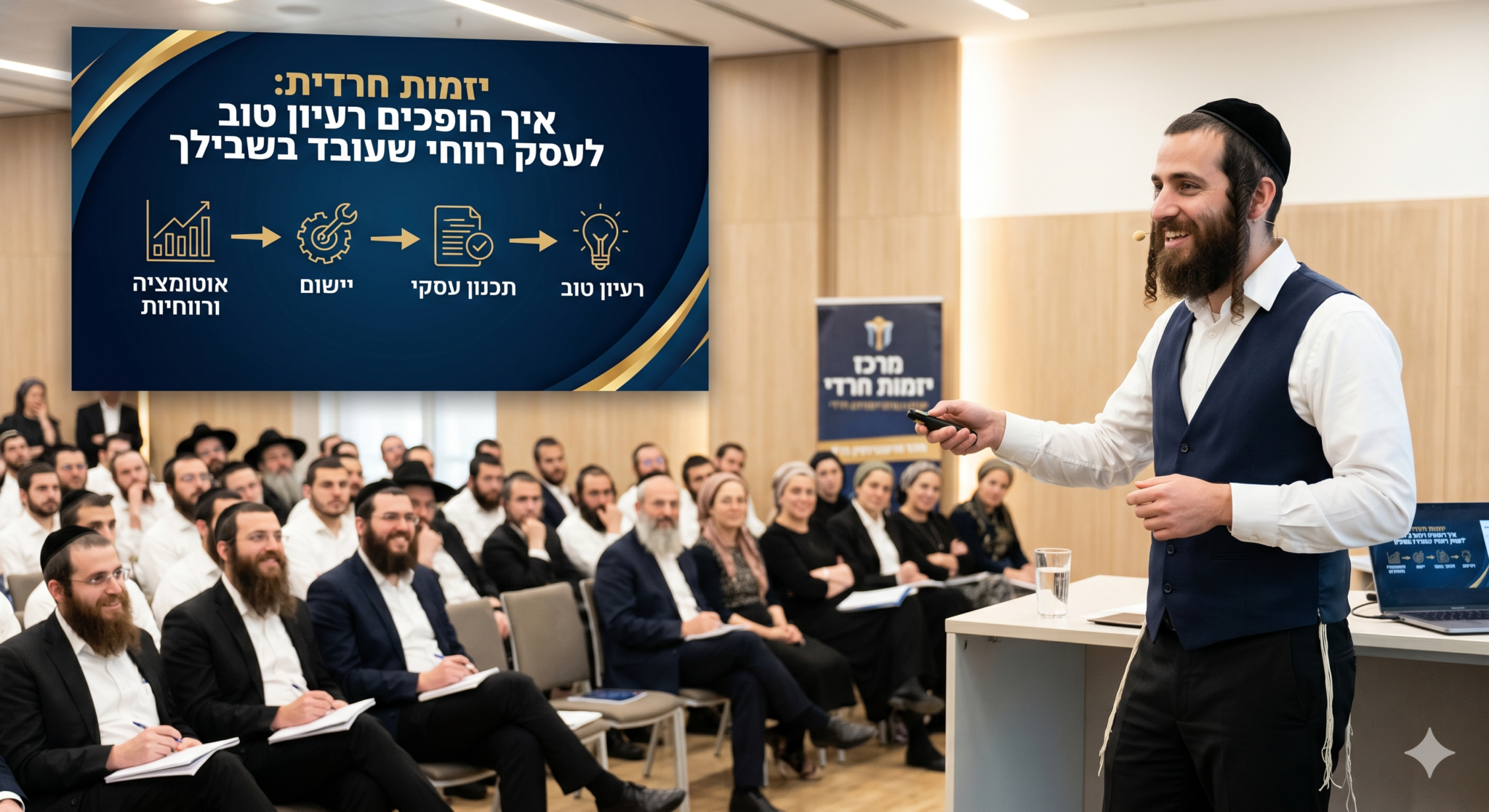 יזמות חרדית: איך הופכים רעיון טוב לעסק רווחי שעובד בשבילך