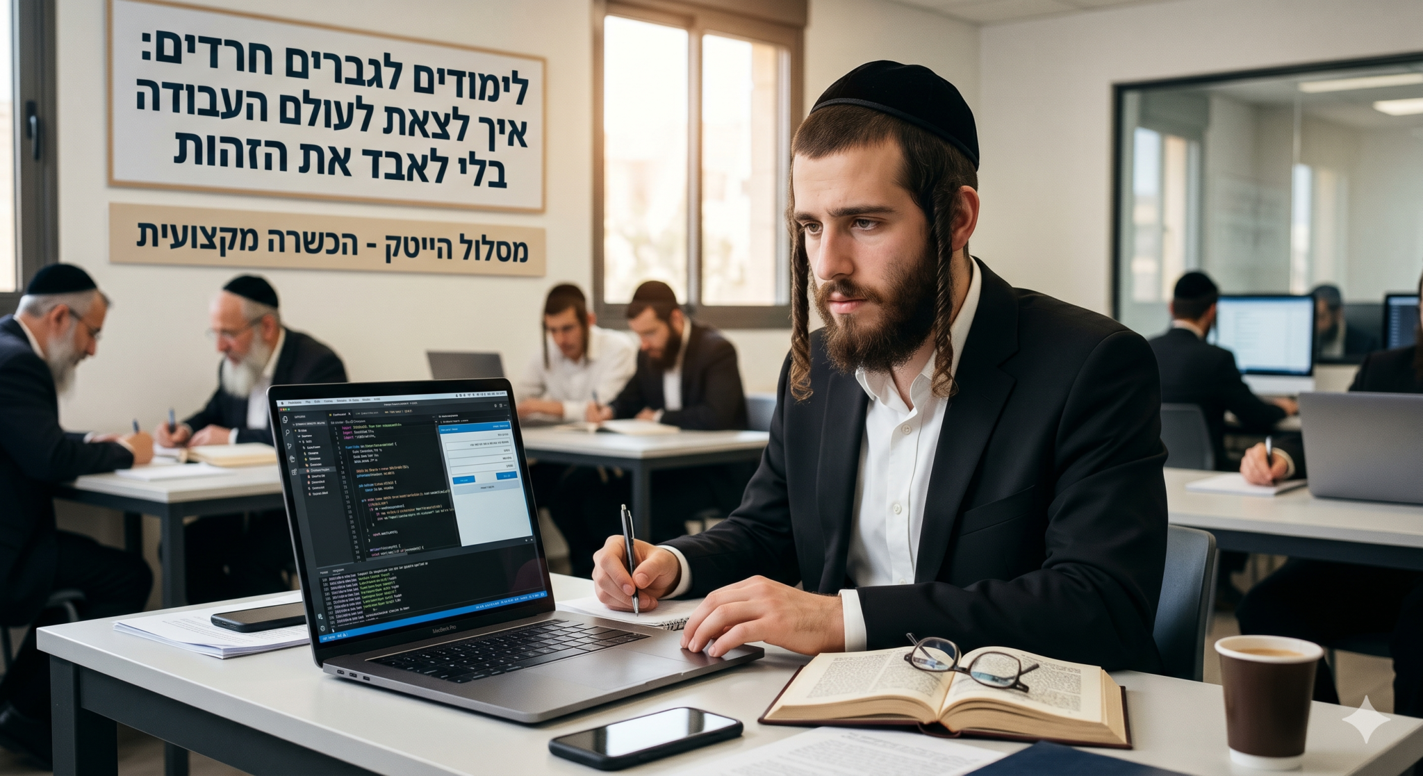לימודים לגברים חרדים: איך לצאת לעולם העבודה בלי לאבד את הזהות
